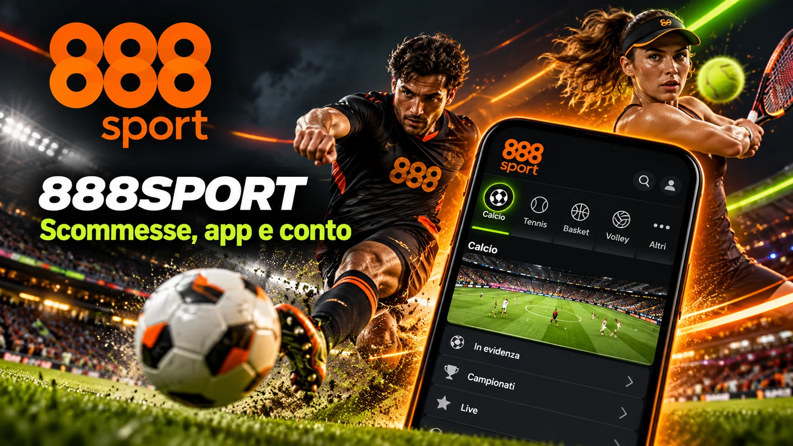 888sport, scommesse, app e conto